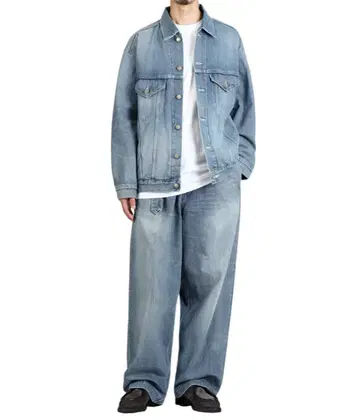 새상품 Graphpaper 25SS Selvage 벨티드 데님 팬츠