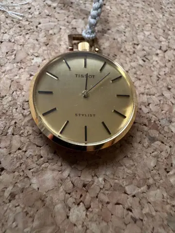 TISSOT STYLIST 골드 회중시계 수동 와인딩 시계 민트급 컨디션