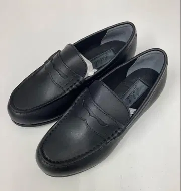 천연 가죽 (22cm) 여성용 로퍼 블랙 학생 캐주얼 출퇴근 아사히