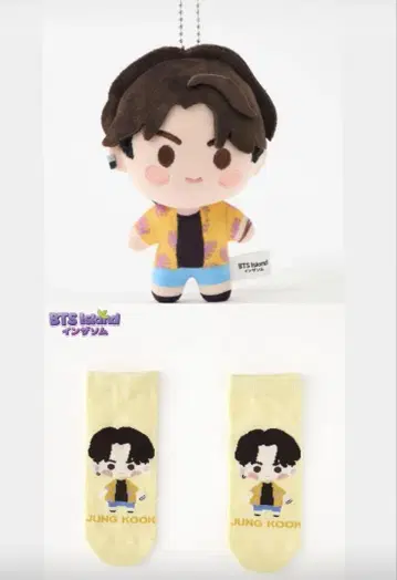 BTS 정국 시마무라 인더섬 마스코트 참 양말