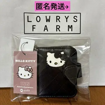 LOWRYSFARM 키티 퀼팅 프로필 키 체인 블랙