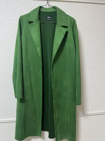 ZARA 그린 롱 코트 M