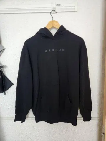CRONOS 후드 부착 후드티 S 블랙