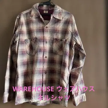 WAREHOUSE 체크 무늬 긴팔 플란넬 셔츠