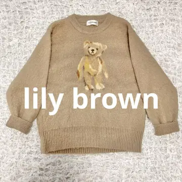 [ 새상품급 ] LILY BRAUN 릴리 베어 모헤어 혼방 니트 풀오버