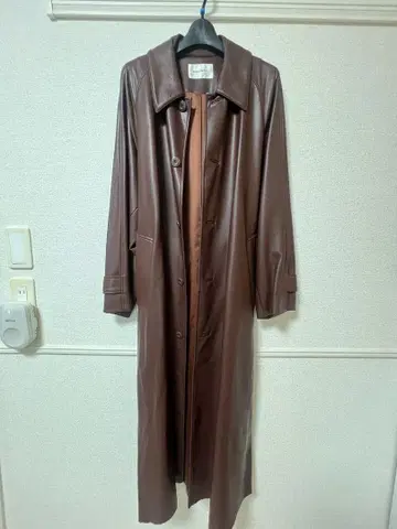 MOUSSY 브라운 롱 코트 벨트 포함