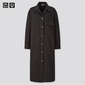 UNIQLO 유니클로U 블랙 데님 셔츠 코트 S