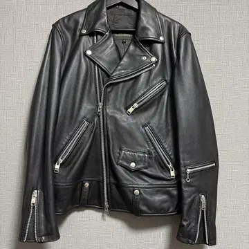JACKROSE 잭로즈 블랙 가죽 더블 라이더 자켓