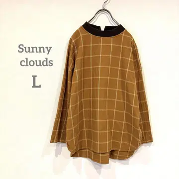 써니클라우드 기린 체크 상의 L Sunny clouds 튜닉