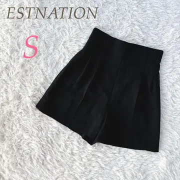 ESTNATION 블랙 하의 큐롯 S