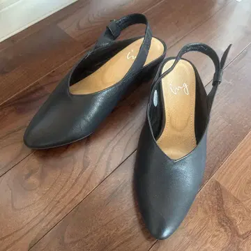 블랙 뮬 22.5cm EE 힐 5cm