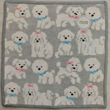 페이러 손수건 미사용 새상품 모후모후 완찬 실버 그레이