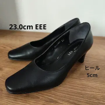 [ 취업활동/관혼상제 ] 블랙 가죽 펌프스 23.0cm EEE