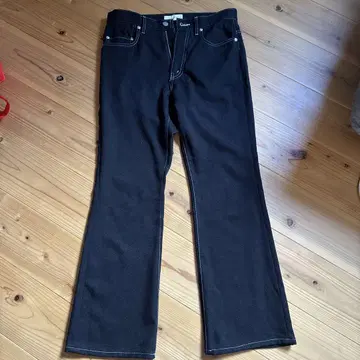 JieDa 블랙 플레어 데님