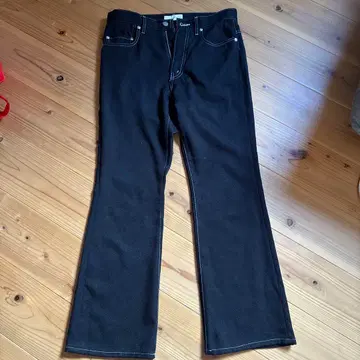 JieDa 블랙 플레어 데님