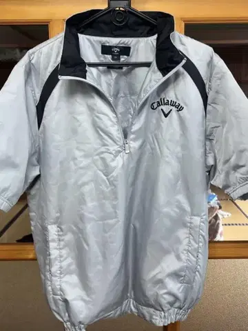 Callaway 반팔 나일론 자켓 LL 실버/블랙