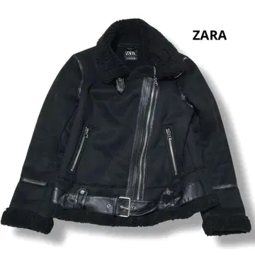 ZARA 무스탕 자켓 더블 블랙 M