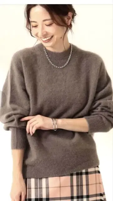 Demi-Luxe BEAMS 플러피 크루넥 니트 F 사이즈