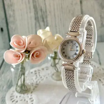 [ 레어 ] agete 아가트 손목시계 앤티크풍 솔라 화이트풍