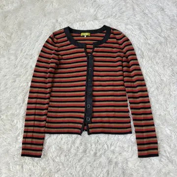 RICO HIROKOBIS 리코 히로코비스 보더 리브 가디건