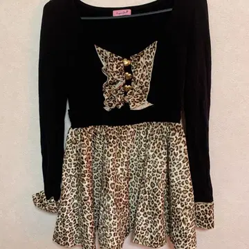 [ y2k 헤이세이 갸루 ] MARS 레오파드 무늬 원피스