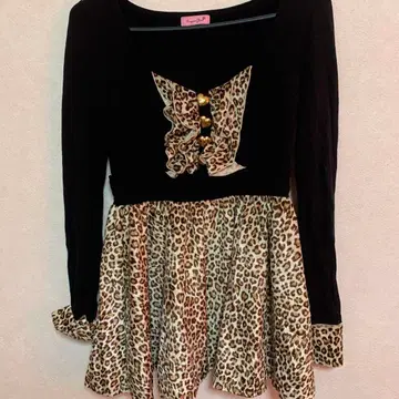 [ y2k 헤이세이 갸루 ] MARS 레오파드 무늬 원피스