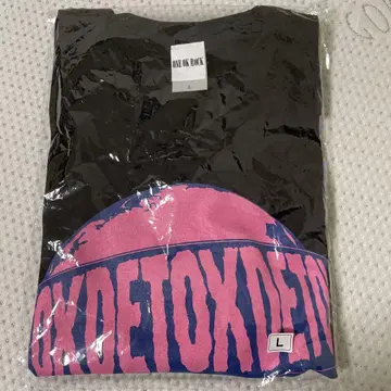 원옥 DETOX 로고 T셔츠 L 사이즈 블랙
