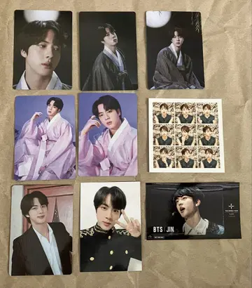 공식 BTS 진 트레이딩 카드 스티커