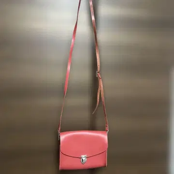 캠브리지 새첼 미니 숄더백 레드 천연 가죽