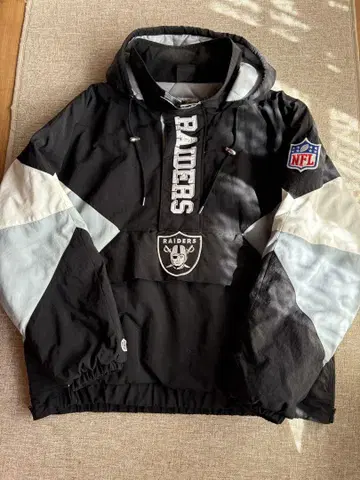 RAIDERS 나일론 자켓 후드 부착