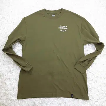 새상품급 HUF 하프 롱T셔츠 카키 브라운 SKIDROKYO