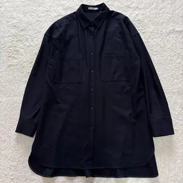 띠어리 럭스 SAXONY SOFT CAIN 긴팔 울 셔츠 네이비