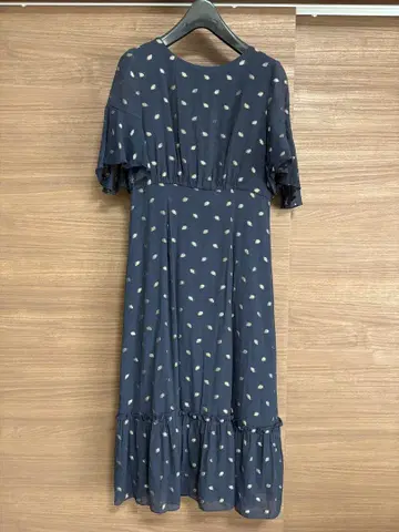 masaco teranishi 레이온 드레스 마사코 테라니시 네이비