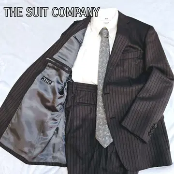 새상품급 수트 컴퍼니 실크 캐시미어 블랙 스트라이프 비즈니스
