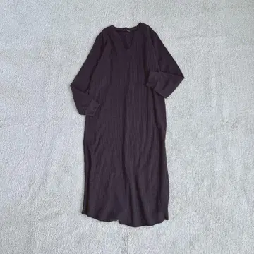 티셔츠 원피스 롱 기장 키넥 와플 원단 심플 캐주얼