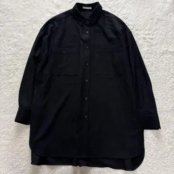 띠어리 럭스 SAXONY SOFT CAIN 긴팔 울 셔츠 블랙