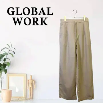 zG338 [ L ] GLOBAL WORK 이지 팬츠 와이드 레그
