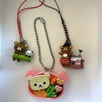 코리락쿠마 도시락과 리락쿠마 스트랩 3종 세트