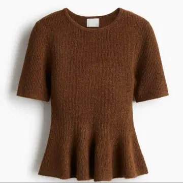 H&M 페플럼 니트 브라운 L