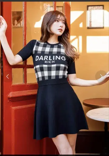 다리치 원피스 체크