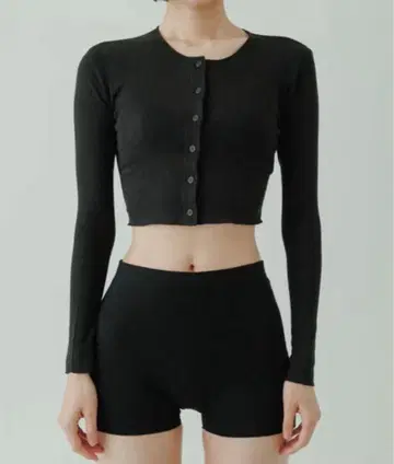 [ yo BIOTOP ] Sheer rib short cardigan