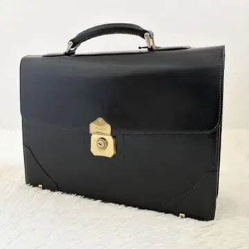 아쿠아 스큐텀 브리프 케이스 더레스 백 블랙 가죽 열쇠 포함