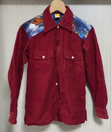 HANG TEN 코듀로이 셔츠 보르도 70s 빈티지 당시 물품