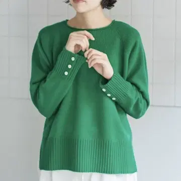 bulle de savon 지롱 라무 래글런 니트 풀오버