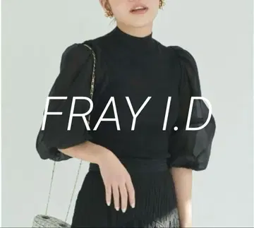 [새상품급] FRAY I.D 프레이 아이디 시어 슬리브 니트 블랙