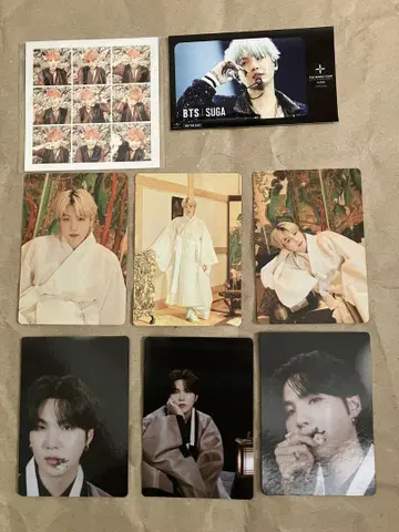 공식 BTS 슈가 윤기 트레이딩 카드 스티커