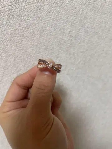 인연 맺기 리본 링 실버 925 큐빅 지르코니아 연애 성취