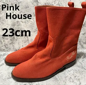 새상품급 Pink House 핑크하우스 부츠 레드 23cm