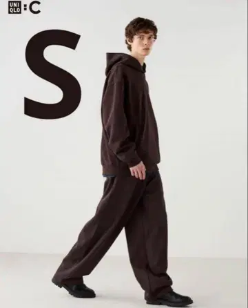UNIQLO C 다크 브라운 S 사이즈 스웨트 팬츠