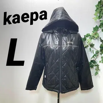 [ kaepa ] 케이파 자켓 L 블랙 후드 퀼팅 블랙 새상품급